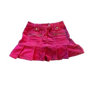 Rave Pink Pleated Skirt Satin Shine